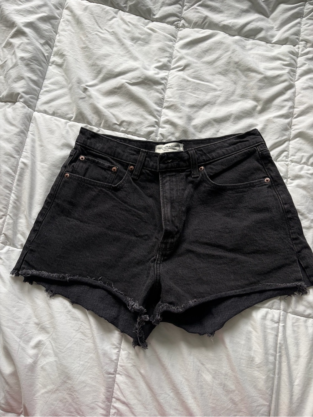 Abercrombie & Fitch Black Denim Cutoff Shorts